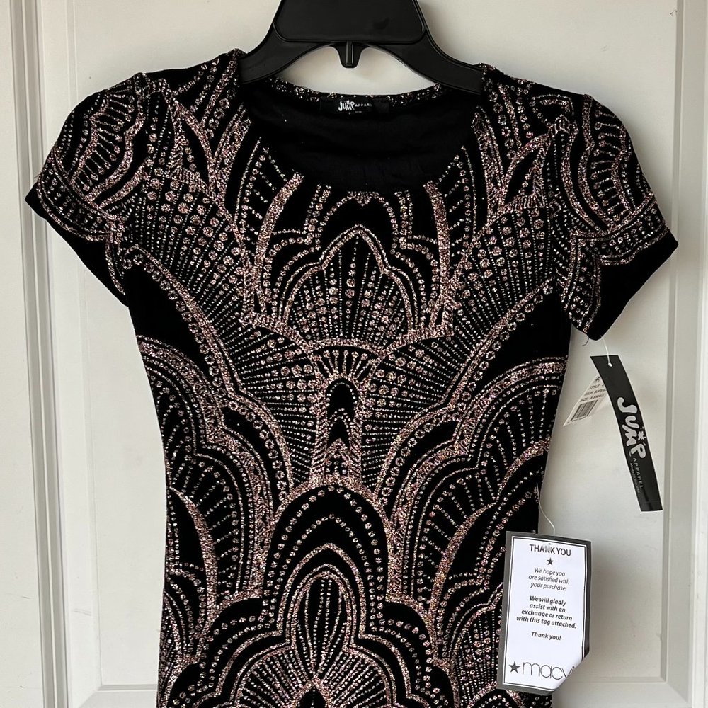 Jump Apparel - Black with Rose Gold shimmer Dress